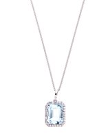 Collier Crivelli Femme in Or blanc Acquamarina 372-3108